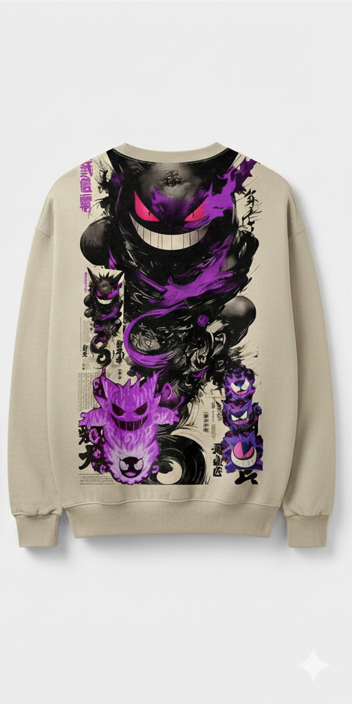 Gengar Sweatshirt – Stylish Pokémon Hoodie for Fans | Trendy Anime Apparel